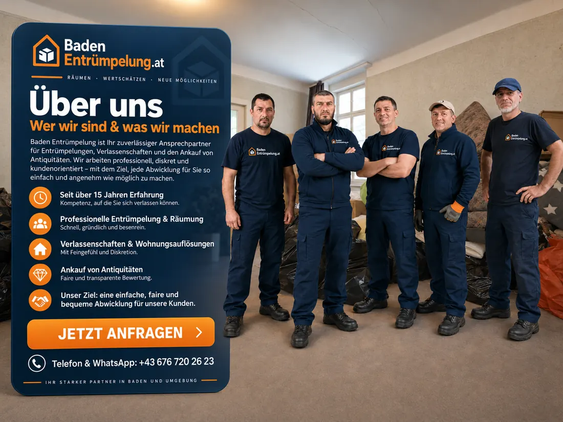 Team von Baden Entrümpelung in Arbeitskleidung während einer Räumung in Baden